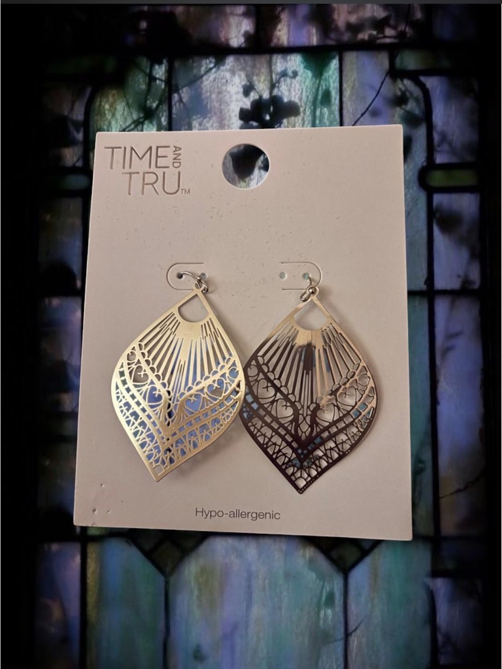 Silver color earrings